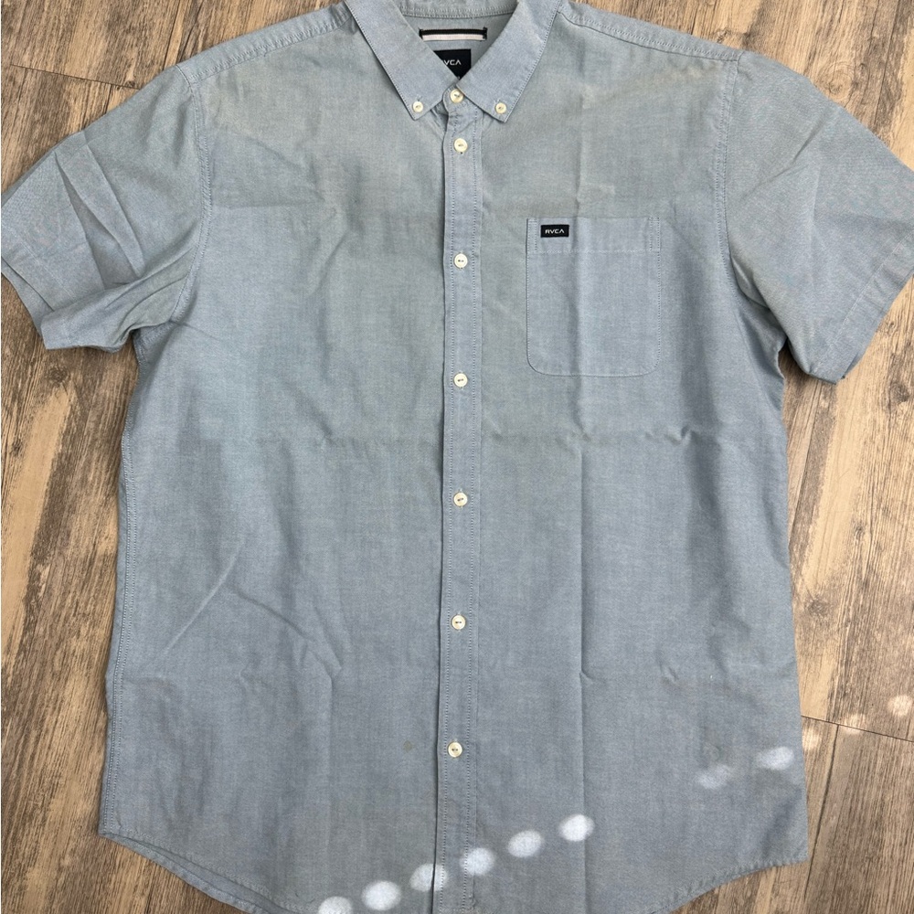 RVCA Light blue Casual Button Down Shirt